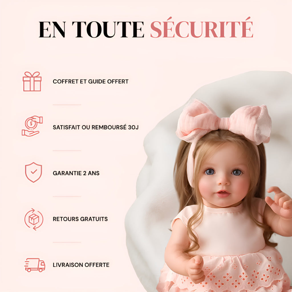 Bébé reborn fille Luna – Yeux bleus réalistes