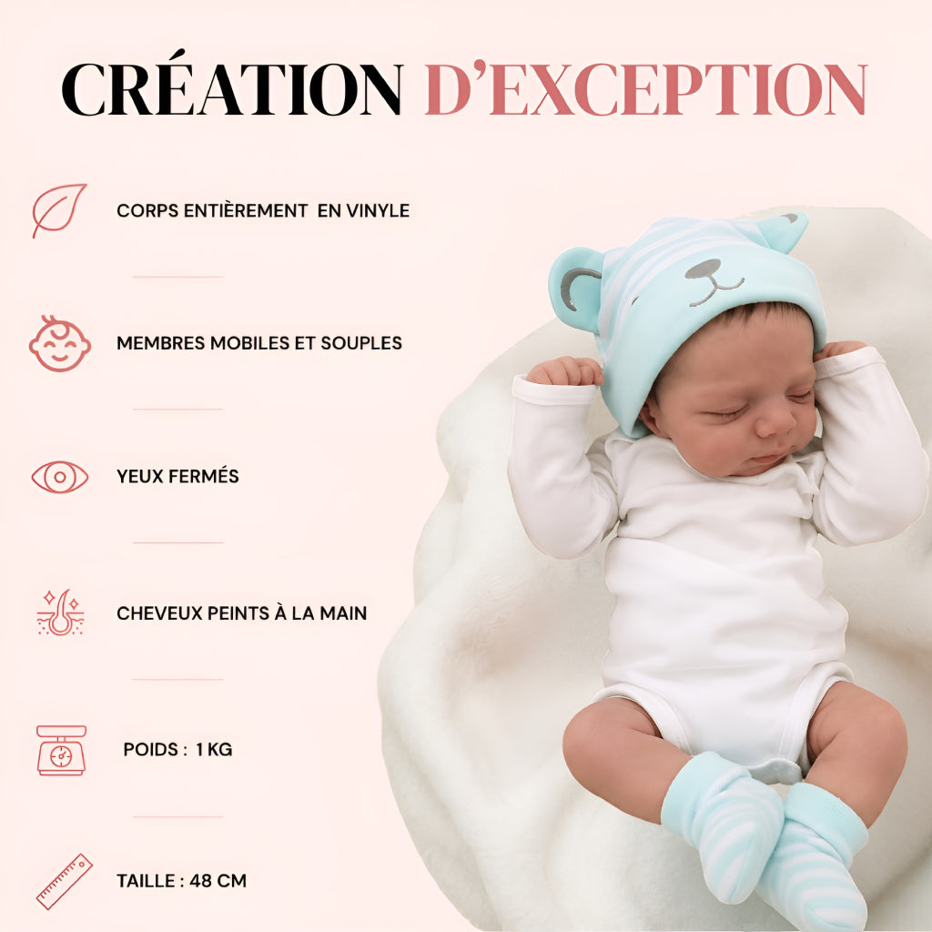 Bébé reborn garçon Adam – Artisanal de collection