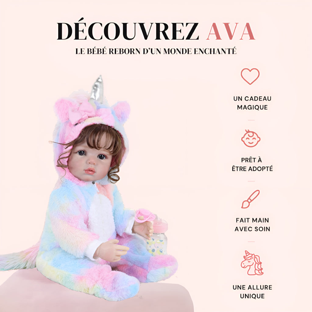Bébé reborn fille Ava – Une adorable licorne