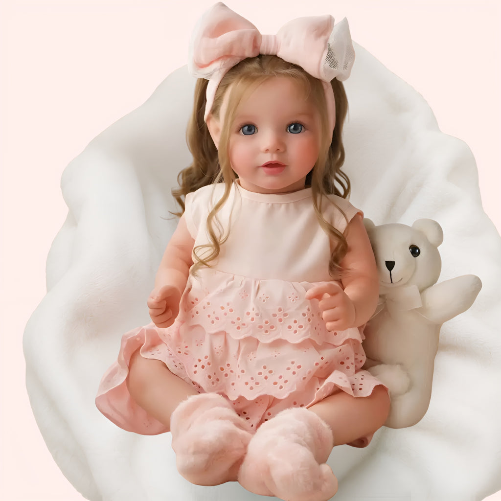 Bébé reborn fille Luna – Yeux bleus réalistes