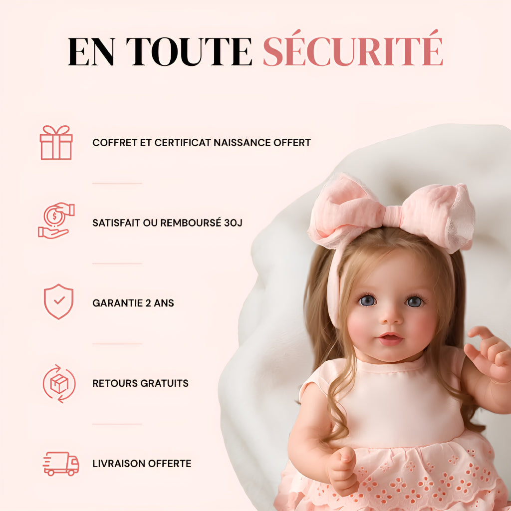 Bébé reborn fille Luna – Yeux bleus réalistes
