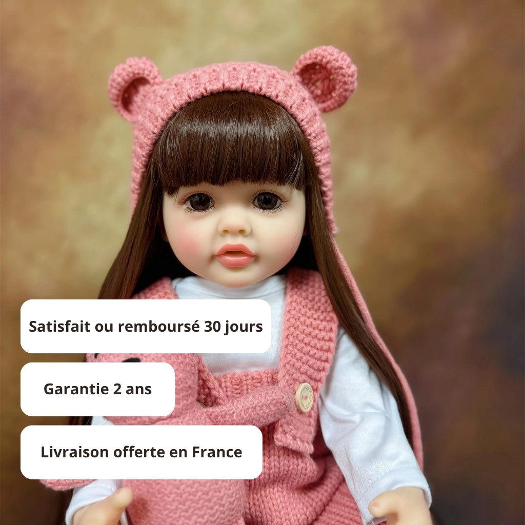 Bébé reborn fille Nina – Peau en vinyle douce et souple