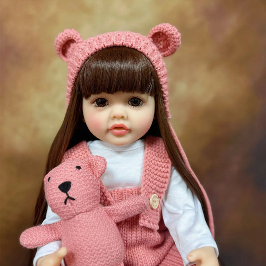 Bébé reborn fille Nina – Peau en vinyle douce et souple
