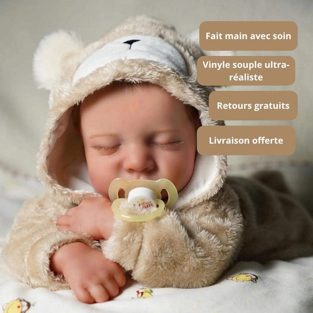 Bébé reborn garçon Noah – Endormi, fait main et émouvant