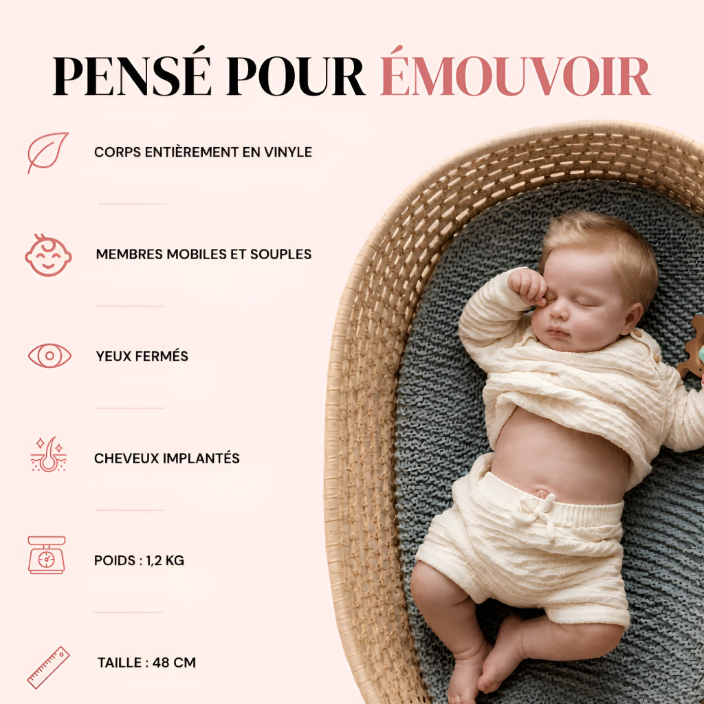 Bébé reborn garçon Ethan – Peau de bébé réaliste