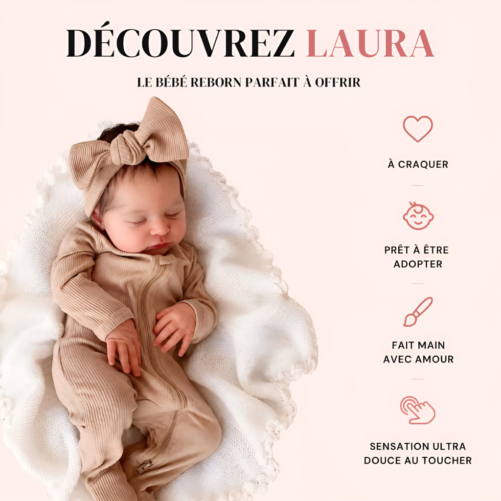 Bébé reborn fille Laura – Câlin à offrir avec amour