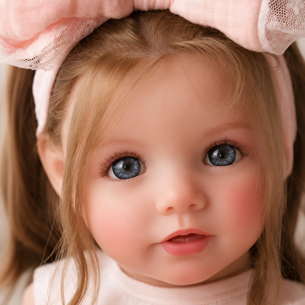 Bébé reborn fille Luna – Yeux bleus réalistes