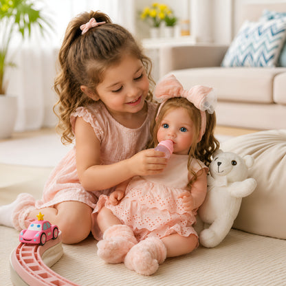 Bébé reborn fille Luna – Yeux bleus réalistes